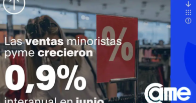 Las ventas minoristas pyme crecieron 0,9% interanual en junio